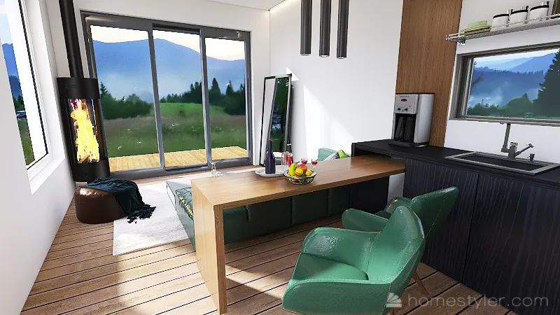 #HSDA2021Residential Mountain cabin 3d design renderings