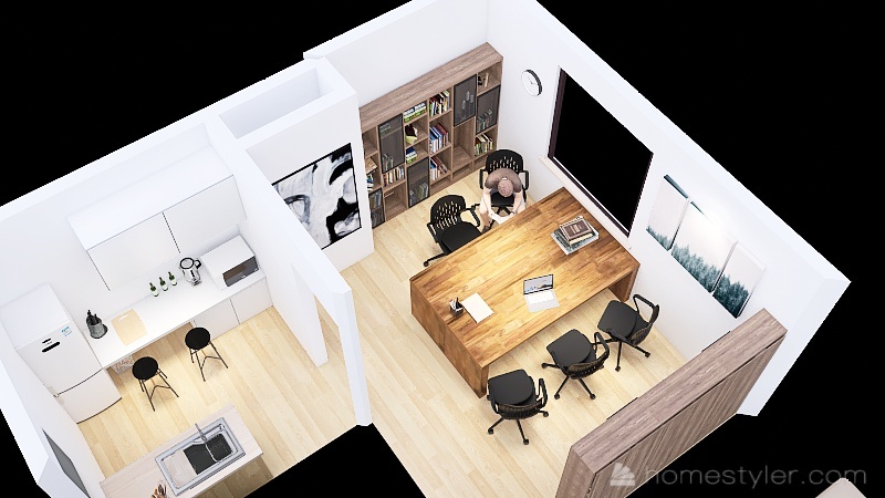 Copy of office 3x3 3d design renderings