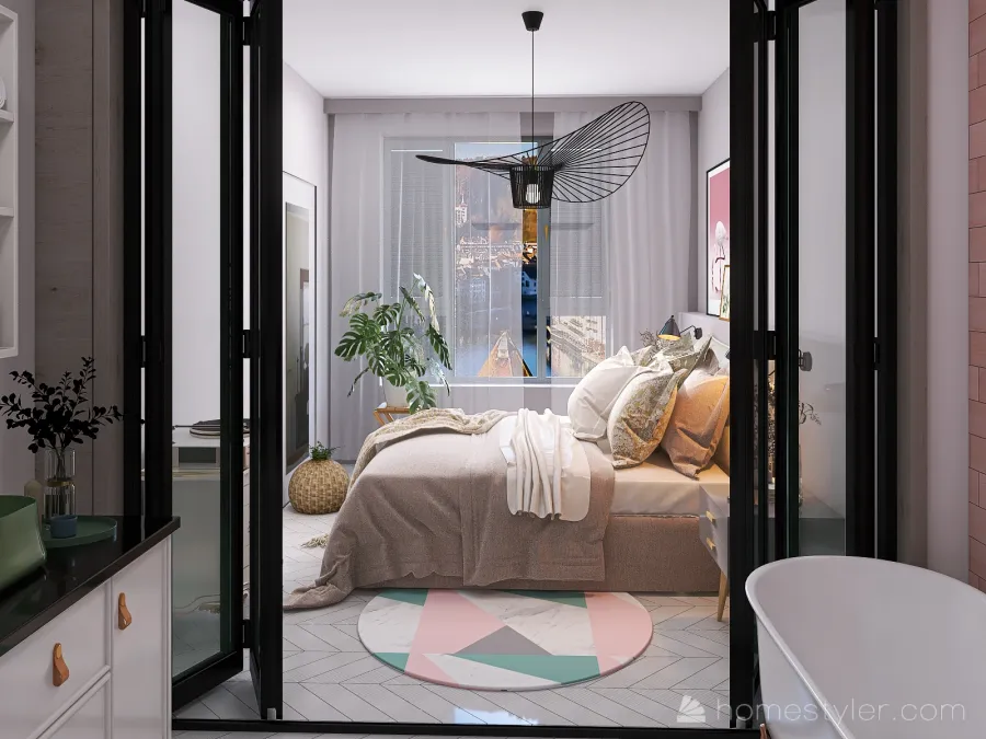 Мастер-спальня 3d design renderings