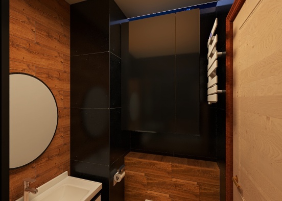 Bathroom 3,4m2 Design Rendering