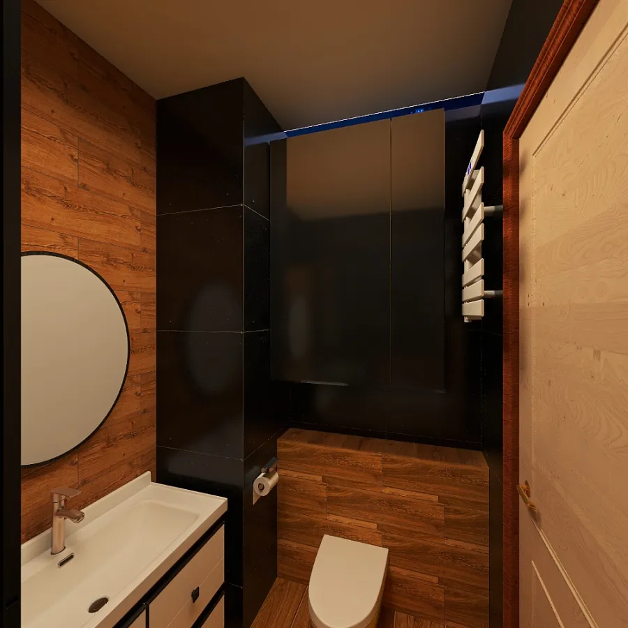 Bathroom 3,4m2 3d design renderings