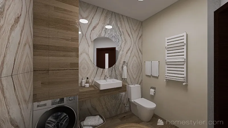 little bathroom 6 verion 3 3d design renderings