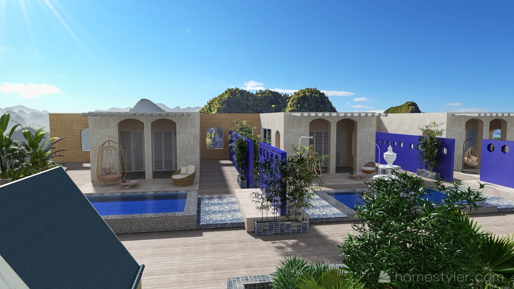 3 bungalows 3d design renderings