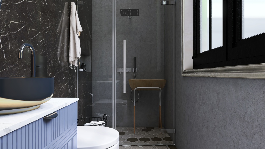 Nursery Bathroom 3d design renderings