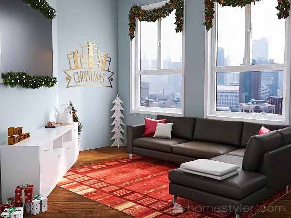 Christmas Room 3d design renderings