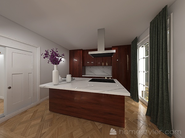 kitchen Living and Dining Room 3d design renderings