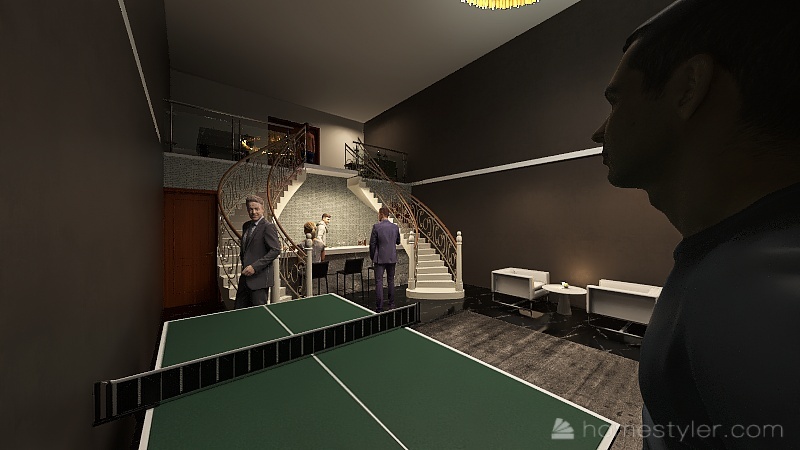 Stand-up Club 3d design renderings