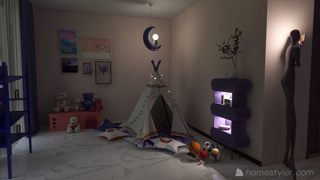 A GIRLS'S CHILDHOOD DREAM 3d design renderings