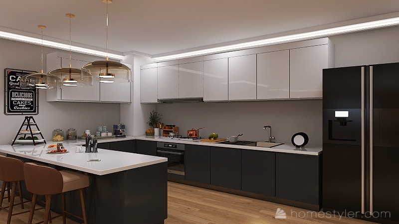 City apartament 3d design renderings