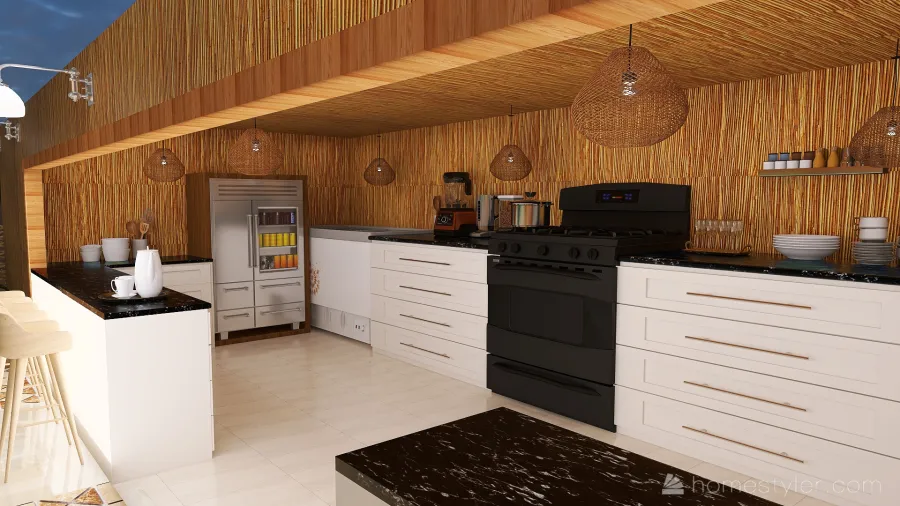 #HSDA2021Commercial OceanBlue Restaurant 3d design renderings