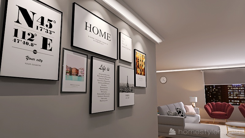 City apartament 3d design renderings
