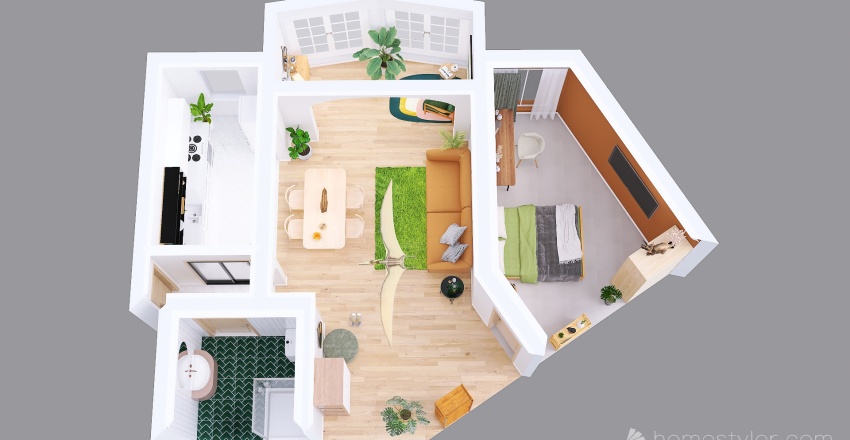 Copy of Room 3 - Honeycomb Element 3d design renderings