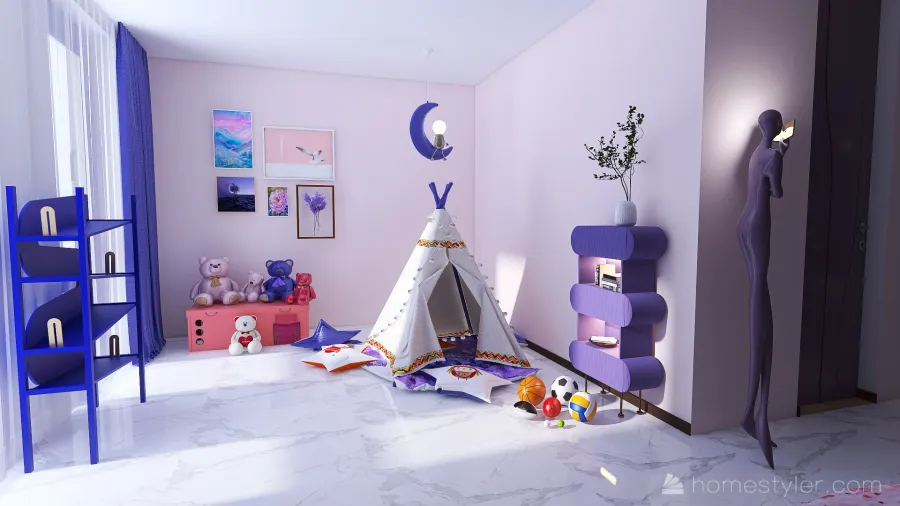 A GIRLS'S CHILDHOOD DREAM 3d design renderings