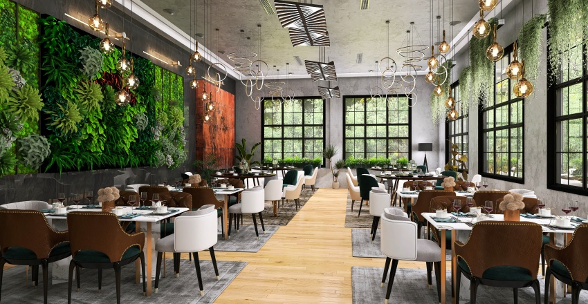 Private Dining Room 3d design renderings