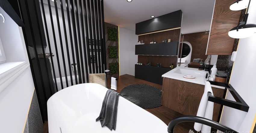 Męska łazienka Lądek Zdrój 3d design renderings