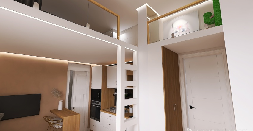 Tiny apartment (17m2) 3d design renderings