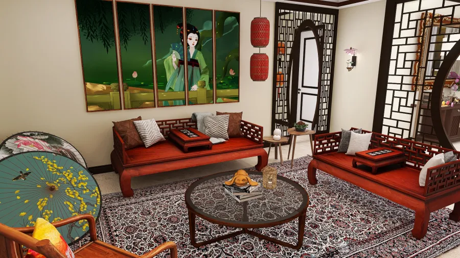 Chinese Cottage 3d design renderings