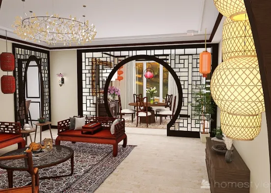 Chinese Cottage Design Rendering
