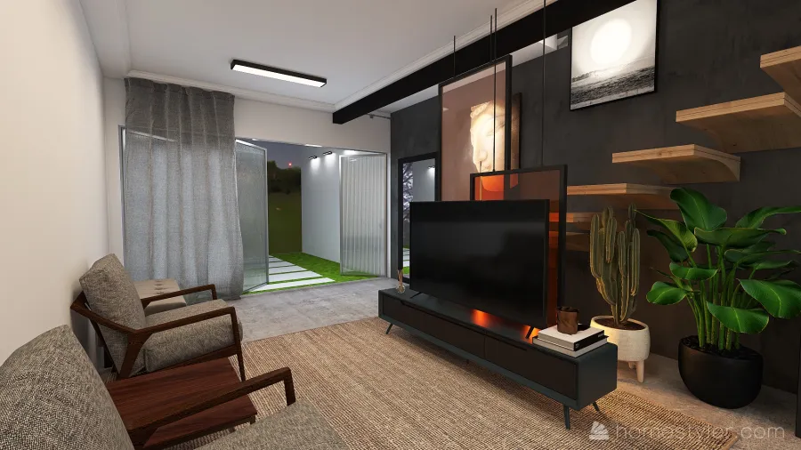 Brazilian Modern Loft 3d design renderings