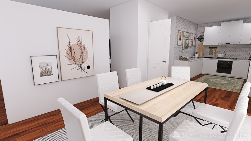 Kitchen/Living/Dining Room 3d design renderings