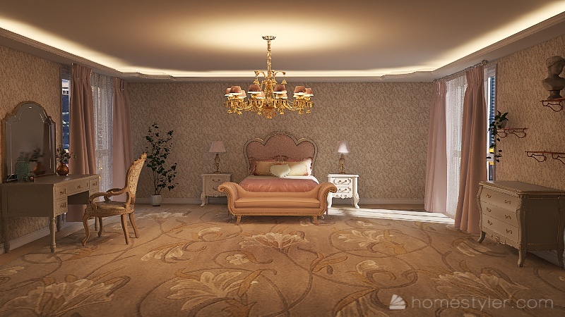 Master Room 3d design renderings