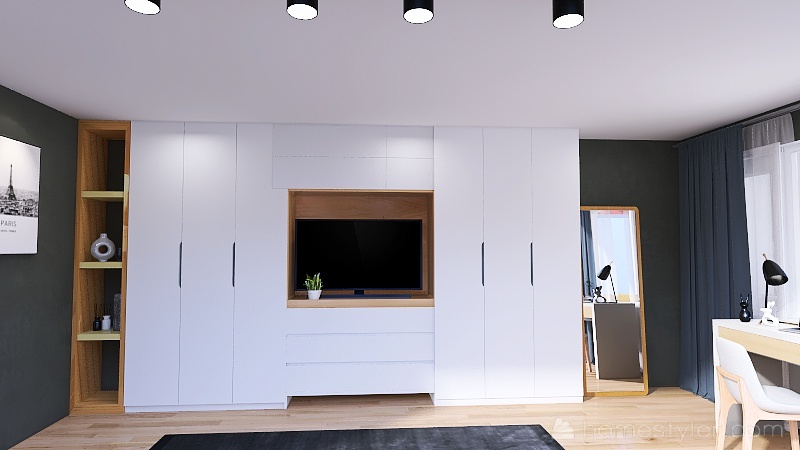living room 23㎡ 3d design renderings