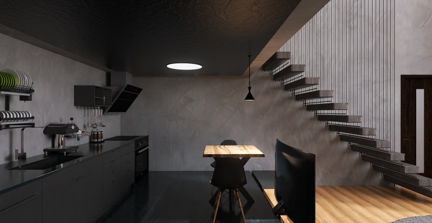Loft style 3d design renderings