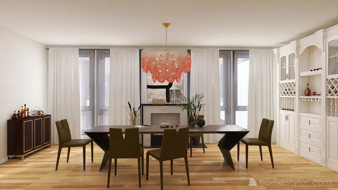 three bedroom modern house 3d design renderings