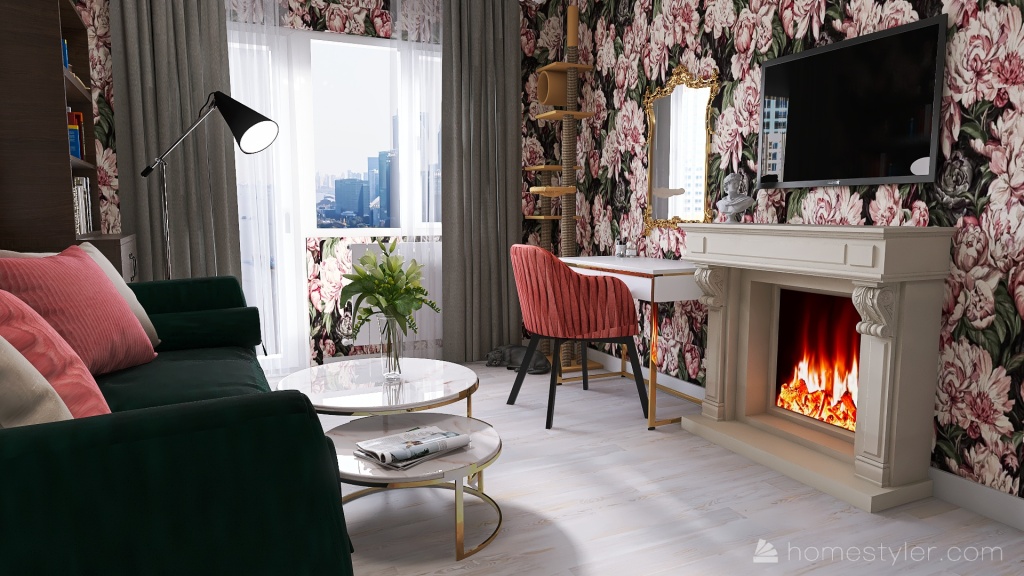 Livingroom I Гостинная для Полины 3d design renderings