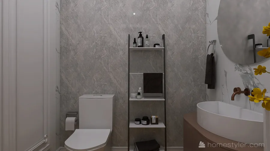 Guest bath 3d design renderings