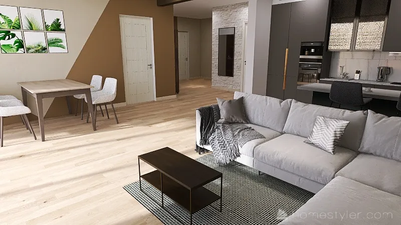 Mieszkanie 1 3d design renderings