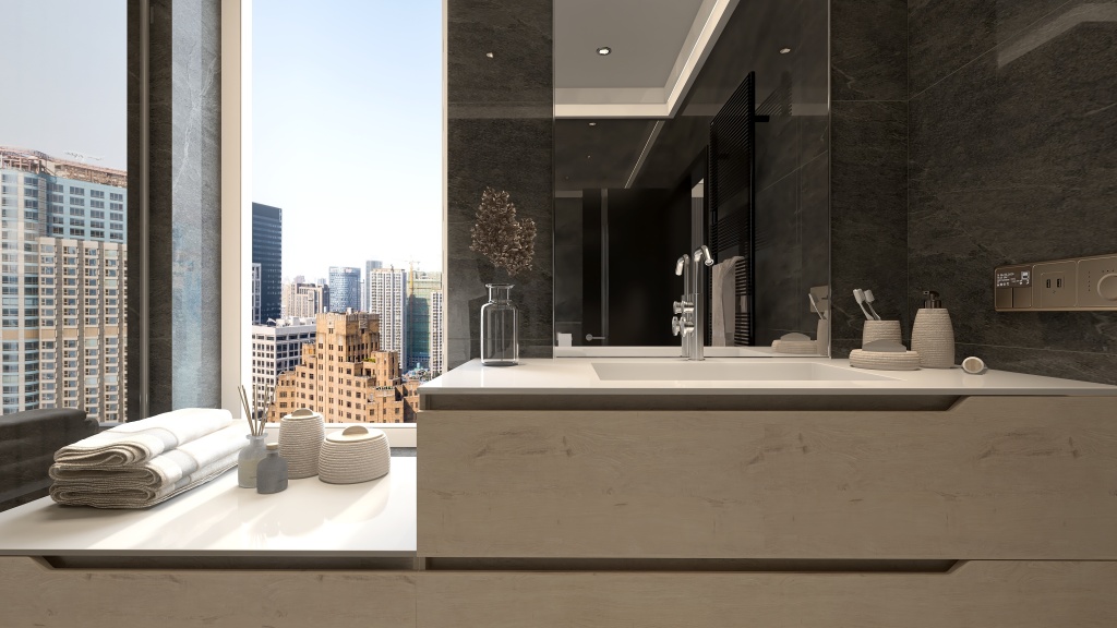 Modern Bathroom1 3d design renderings