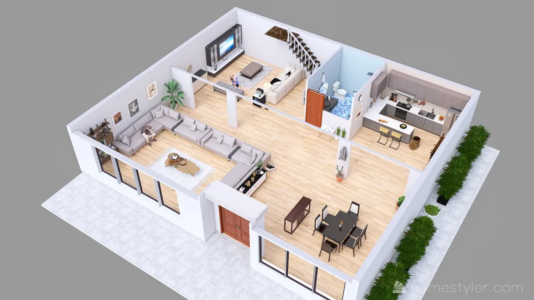 HOUSE 102 3d design renderings