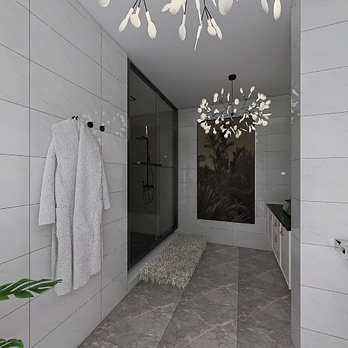 Modern white bathroom 3d design renderings
