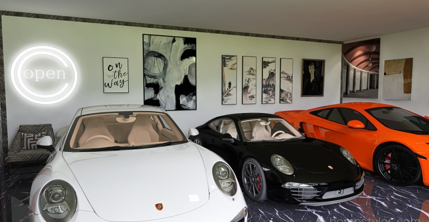 Luxury Garage 3d design renderings