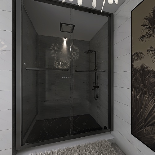 Modern white bathroom 3d design renderings