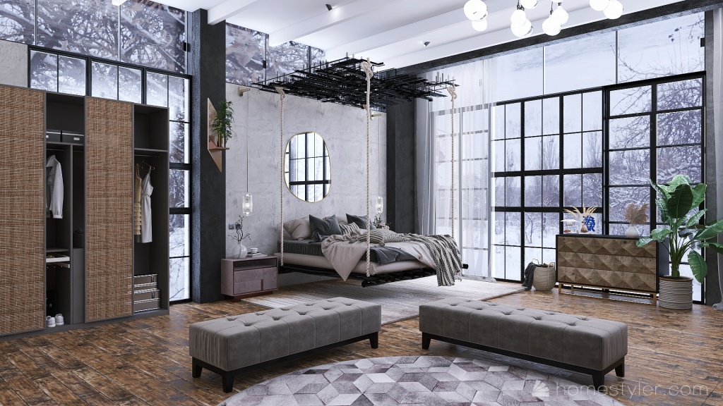 Industrial Room 3d design renderings