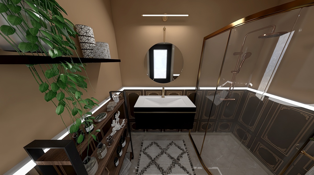 Gingerbread Bathroom design ideas & pictures (5 sqm)Homestyler