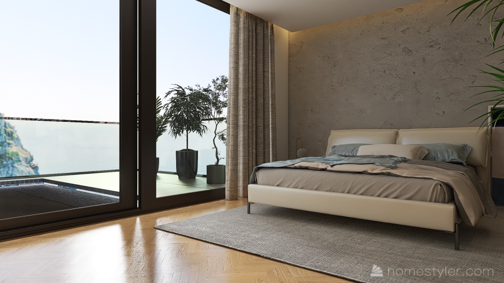 single man bedroom 3d design renderings