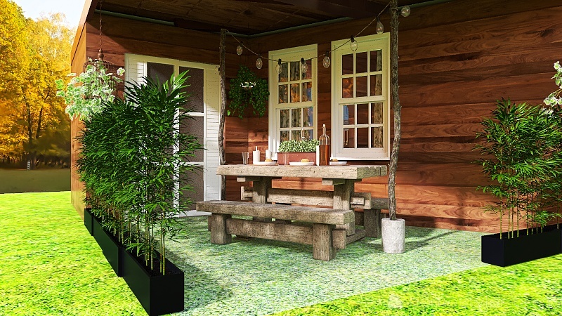 Cottage in the woods 3d design renderings