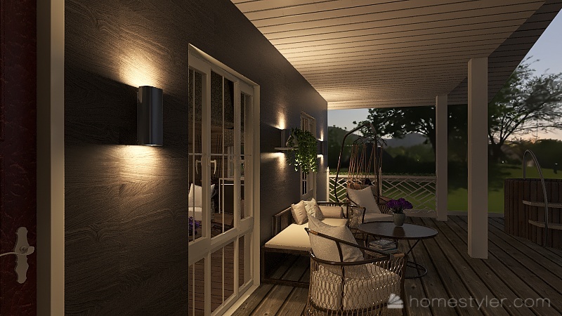 Sauna Баня двухс гостевой комнатой 3d design renderings