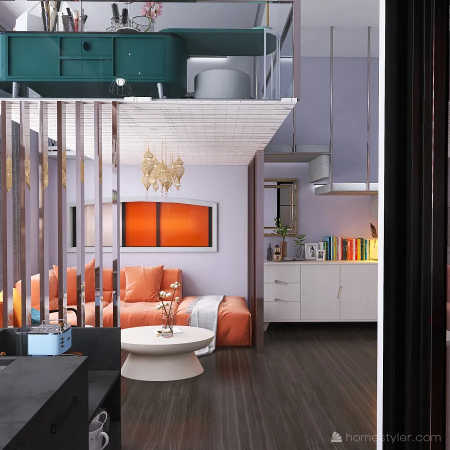 Kitchen, Bedroom, Living room 3d design renderings
