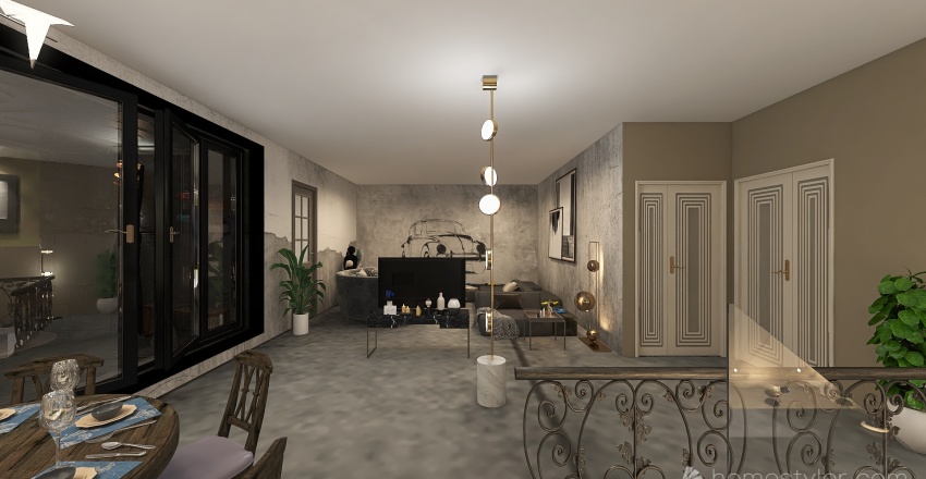 salotto 3d design renderings