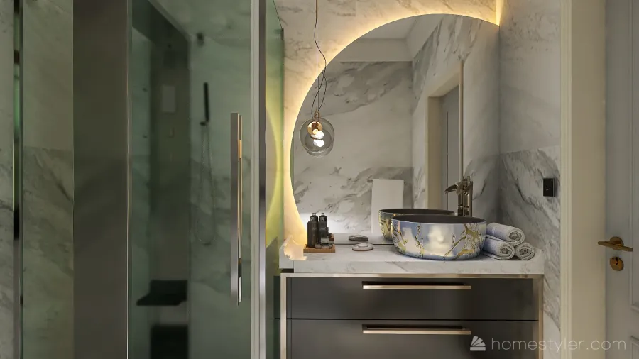 Bathroom 3-4 3d design renderings