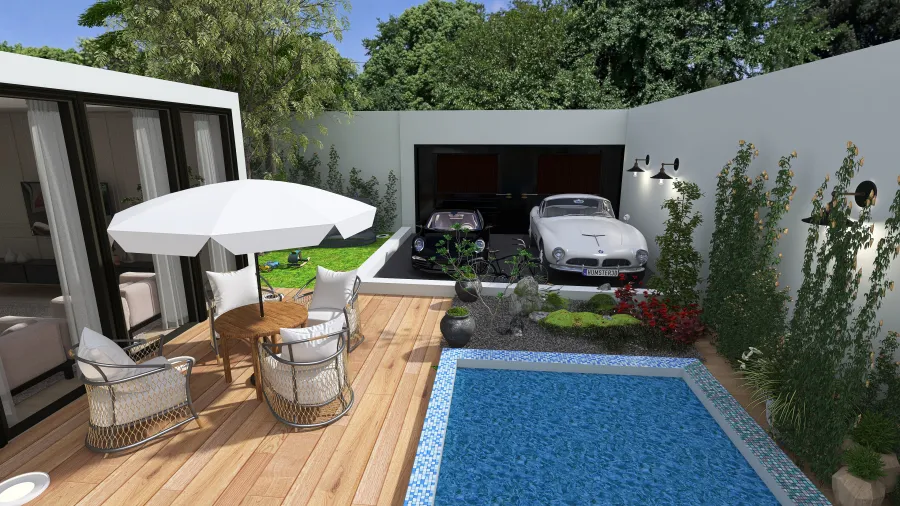 Courtyard 3d design renderings