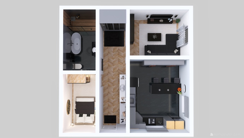 #HSDA2021Residential Cosy flat 3d design picture 65.56