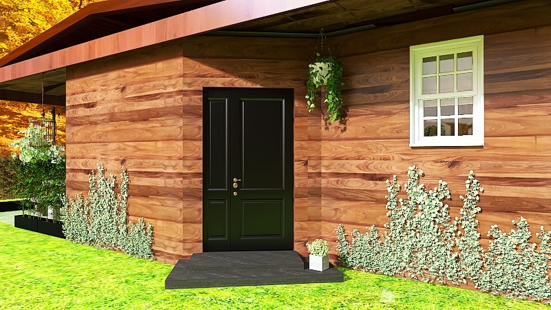Cottage in the woods 3d design renderings