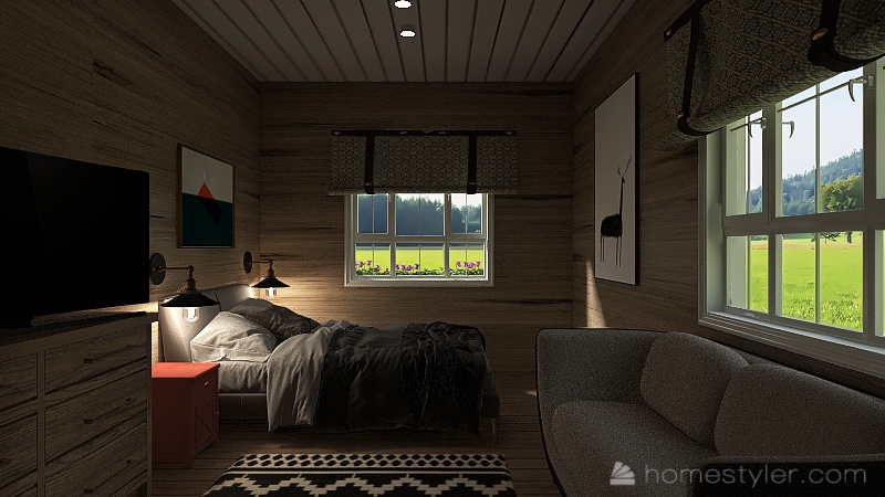 Гостевая комната 3d design renderings