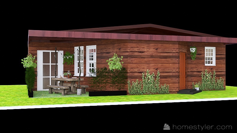 Cottage in the woods  3d design picture 70.91