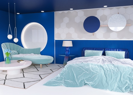 NAVY BLUE/TURQUOISE BED Design Rendering